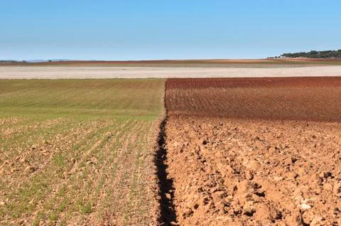 Ploughed field Stock Photos