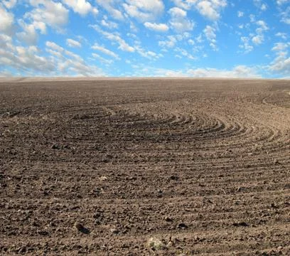 Ploughed field Stock Photos