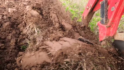 Ploughing Wheat Stubble UK 스톡 동영상 142808842