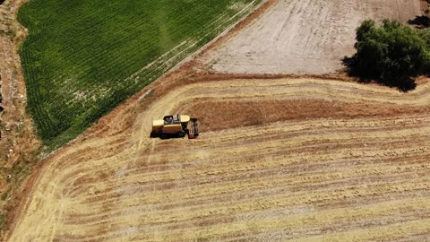 Plow Harvester Stock Footage 246751403