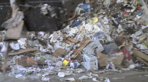 Plow pushing heap of trash (7 of 10) Stock Footage 32283652