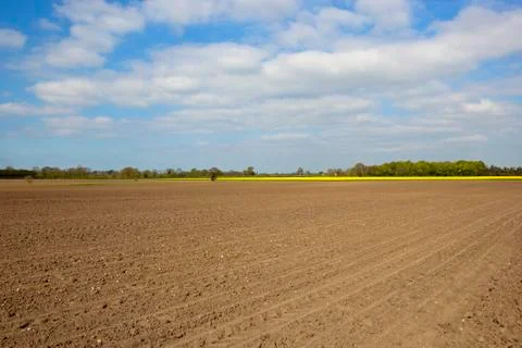 Plow soil in Springtime Stock Photos