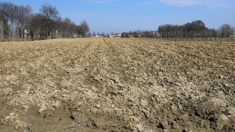 Plowed field in the countryside 動画素材 85220724