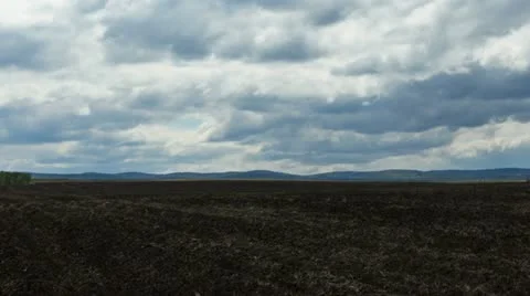 Plowed field, Motion controlled dolly, Time Lapse Stock Footage 22336302
