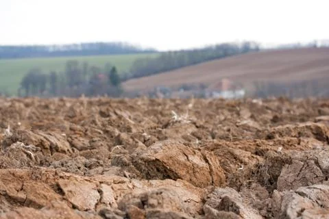 Plowed field Stock Photos