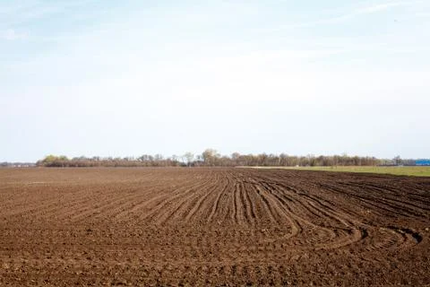 Plowed field Stock Photos