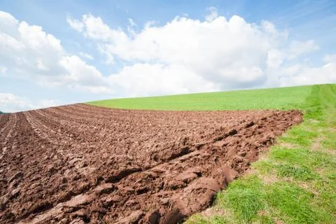 Plowed field Foto stock