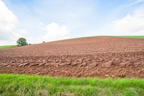 Plowed field Stock Photos