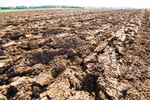 Plowed field Stock Photos