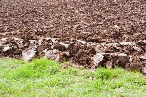 Plowed field Stock Photos