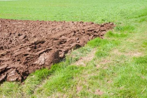 Plowed field Stock Photos