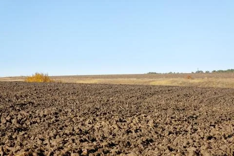 Plowed field Stock Photos