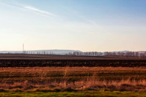 Plowed field Stock Photos