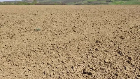 Plowed land in spring Stock Footage 271373613