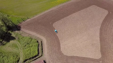 Plowing the Farm Stock Footage 307444759