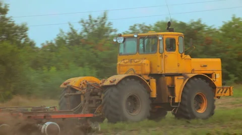 Plowing the field Stock Footage 1395978