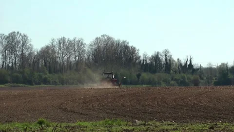 Plowing a field Video stock 153278774