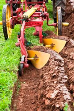 Plowing field Stock Photos