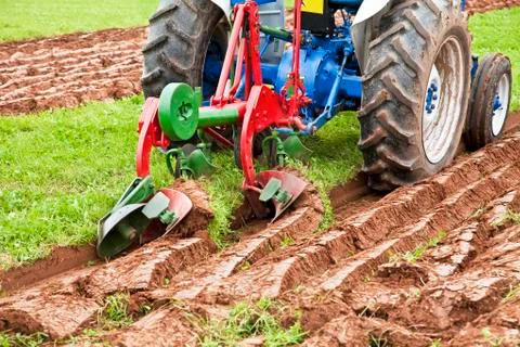 Plowing field Stock Photos