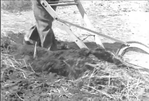 Plowing Fields during the Depression Era in United States 1930s archival Stock Footage 119938549