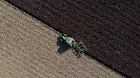 Plowing the fields Stock Footage 171571240