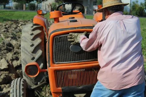 Plowing the land Stock Photos