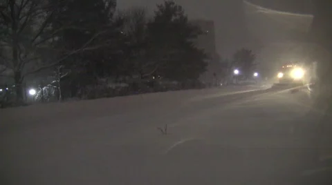 Plows approaching night 30s Stock Footage 623404