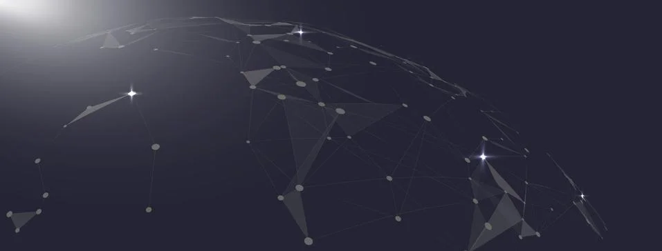 Ploygon texture  global shaped social network banner template cover backgroun Illustrazione stock