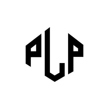 PLP letter logo design with polygon shape. PLP polygon and cube shape logo .. Stock Illustration