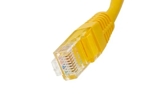 Plug and ethernet cable (clipping path) Stock Photos