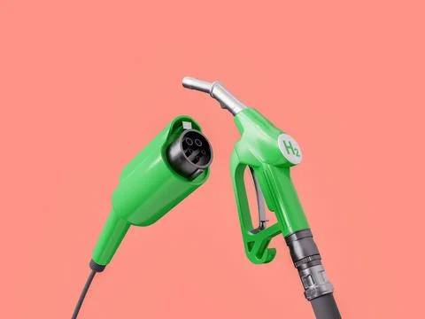 Plug and nozzle for eco friendly fuel Illustrazione stock