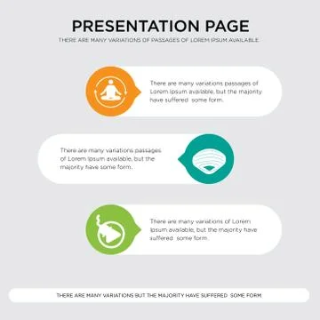 Plug and play, clam, peace of mind presentation design template in orange, gr Stock Illustration