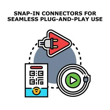 Plug and play connectivity for seamless integration Stock Illustration