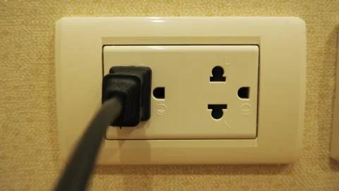 Plug and power outlet Stock Photos