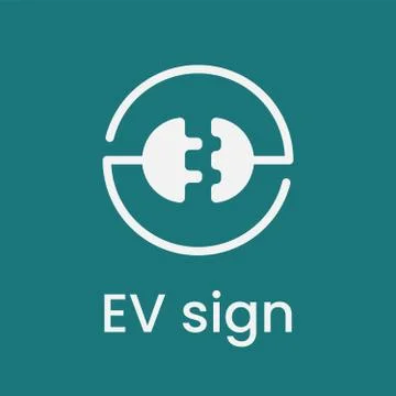 Plug and power socket connected together. Electric sign 스톡 일러스트