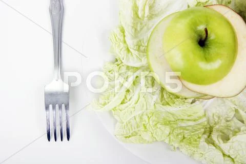 Plug and salad Stock Photos