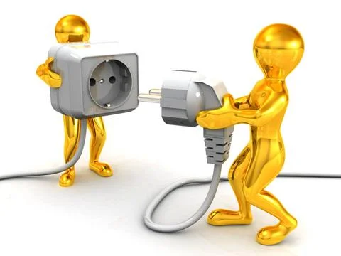 Plug and socket. 3d Plug and socket. 3d Copyright: xZoonar.com/MaksymxYeme... Stock Photos