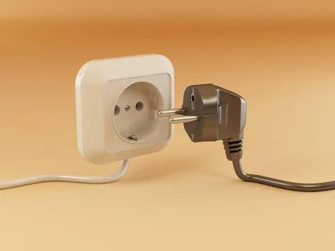 Plug and socket. 3d Plug and socket. 3d Copyright: xZoonar.com/MaksymxYeme... Stock Photos