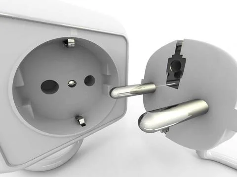 Plug and socket. 3d Plug and socket. 3d Copyright: xZoonar.com/MaksymxYeme... Stock Photos