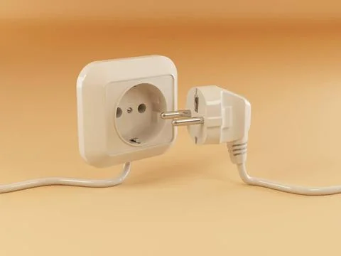 Plug and socket. 3d Plug and socket. 3d Copyright: xZoonar.com/MaksymxYeme... Stock Photos
