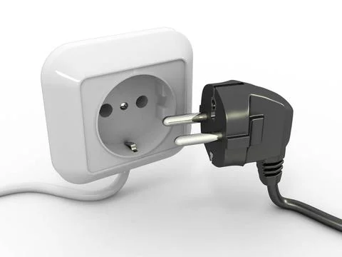 Plug and socket. 3d Plug and socket. 3d Copyright: xZoonar.com/MaksymxYeme... Stock Photos