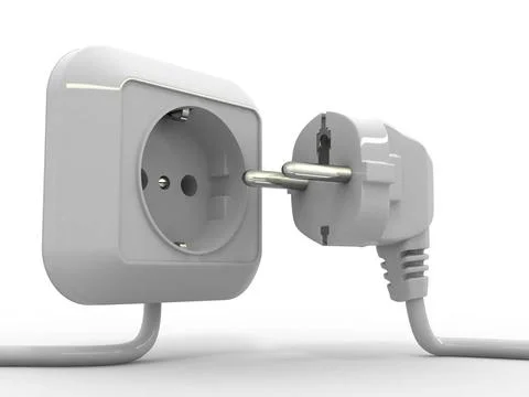 Plug and socket. 3d Plug and socket. 3d Copyright: xZoonar.com/MaksymxYeme... Stock Photos