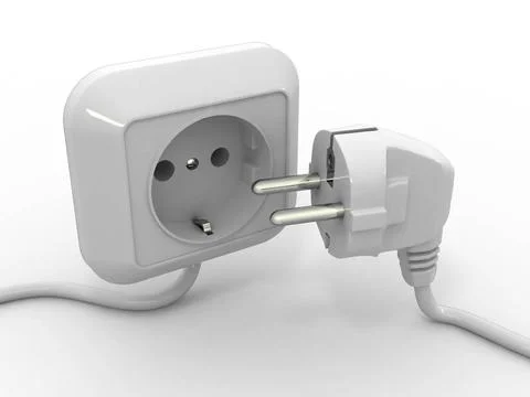 Plug and socket. 3d Plug and socket. 3d Copyright: xZoonar.com/MaksymxYeme... Stock Photos