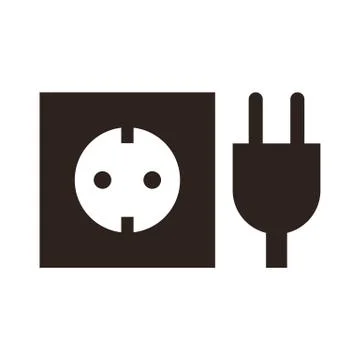 Plug and socket icon 库存插图