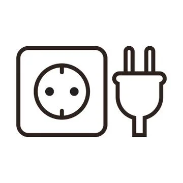 Plug and socket icon 스톡 일러스트