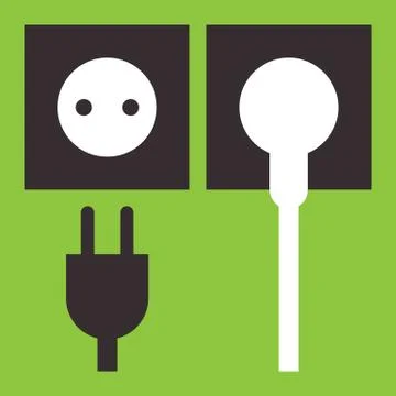 Plug and socket icon Stock Illustration