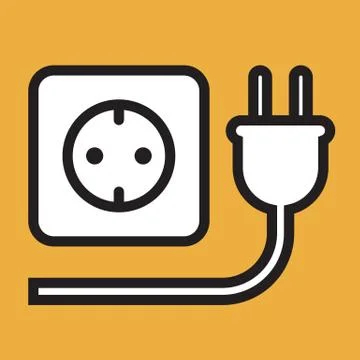 Plug and socket icon Stock Illustration