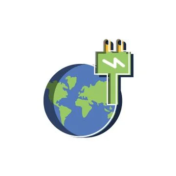 Plug and sustainability design vector ilustration Stock Illustration