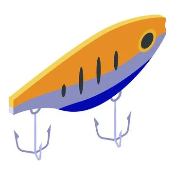 Plug bait icon, isometric style Stockillustratie