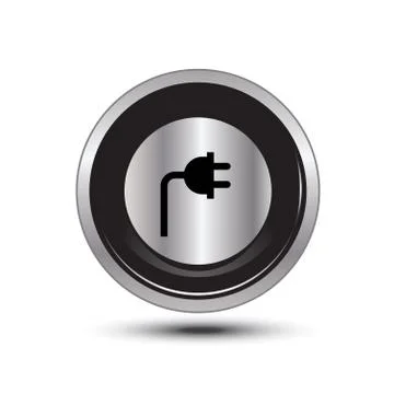 Plug button aluminum Stock Illustration